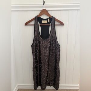 Elizabeth & James Sequin Racerback Mini Dress - Size XS